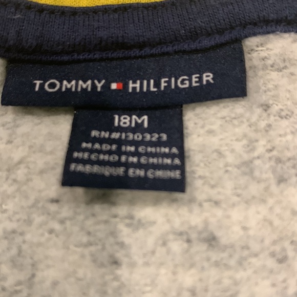 Tommy Hilfiger Gray/Blue/Yellow Zipper Hoodie and Sweatpants size 18M - Picture 5 of 10